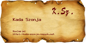 Kada Szonja névjegykártya